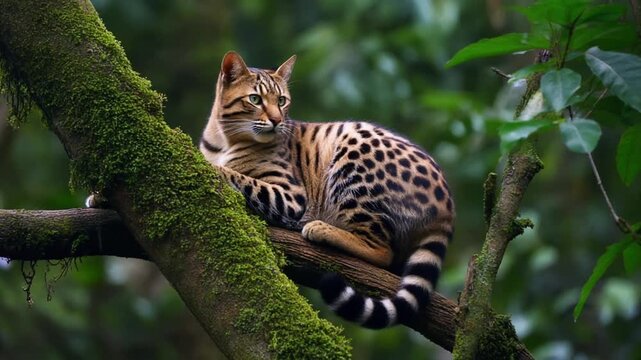 Clouded Leopard Resting Tree