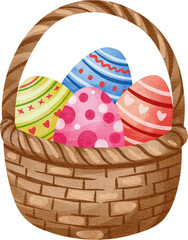 watercolor easter egg basket