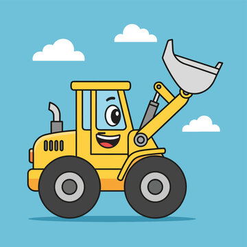 Happy Yellow Front Loader