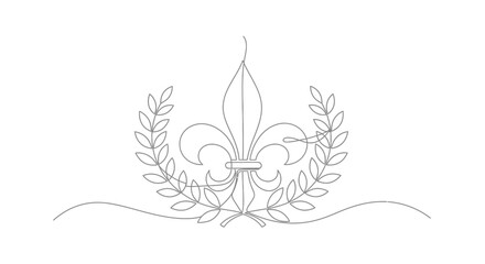 fleur de lis symbol with laurel wreath © Ahmad
