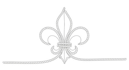 fleur de lis symbol, rope design © Ahmad