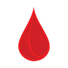 Obraz premium Red Blood Drop Vector Icon Medical Health and Donation Symbol