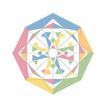 Colorful Geometric Mandala