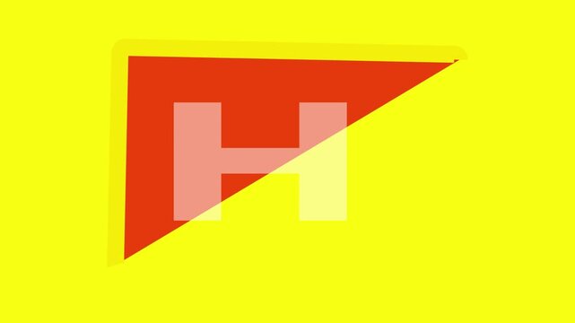 Creative H Shape Typography Logo Concept