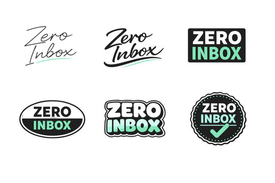 Zero inbox concept: various graphic designs and styles