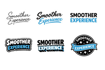 Obraz premium Smoother experience logo designs collection in various styles and fonts