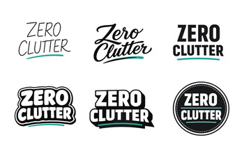 Fototapeta premium Zero clutter logo variations in bold and elegant typography