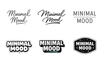 Fototapeta premium Minimal mood typography collection with diverse design styles