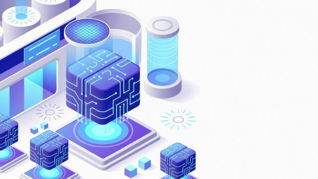 Therapeutic Innovation: Machine learning models operating in biotech research center
