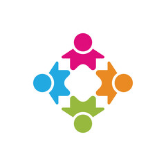 global community logo icon symbol of community , teamwork , family , and business group . Vector illustration