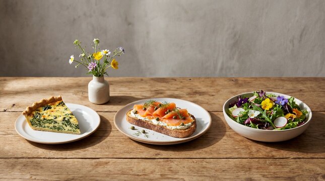 Easter Brunch Menu Hero Shot (Clean Layout, Copy Space Banner)