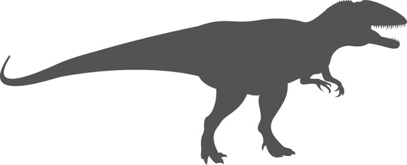 A large dinosaur is shown in black and white © MicroOne