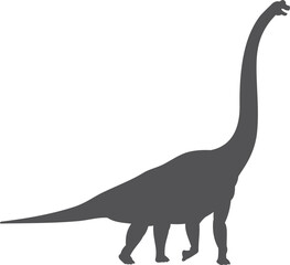 A large dinosaur is walking across a white background © MicroOne