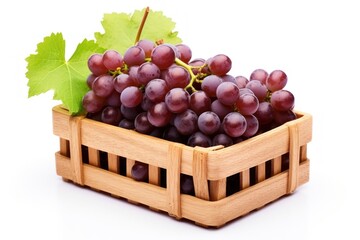 Obraz premium Basket of grapes fruit plant food.