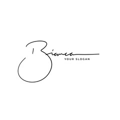 Bianca name signature logo vector design