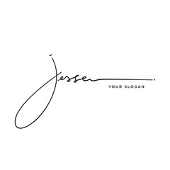 Jesse name signature logo vector design
