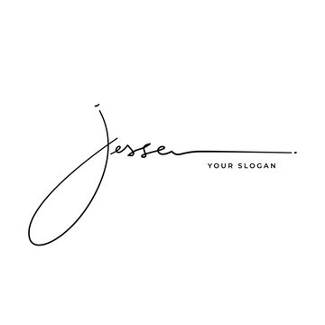 Jesse name signature logo vector design