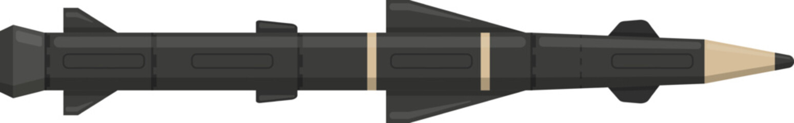 Naklejka premium Missile flying with a war concept