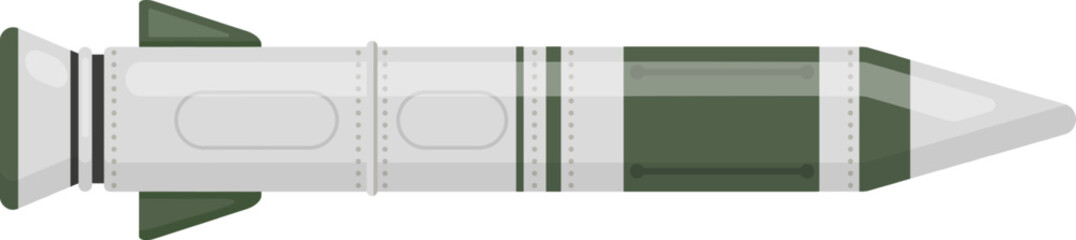 Obraz premium Ballistic missile representing global conflict and national security