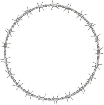 Barbed wire ring symbolizing restriction and caution