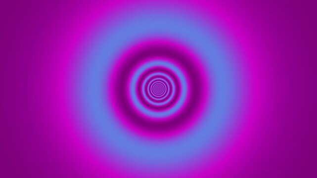 Abstract purple and blue hypnotic tunnel loop showing concentric circles and psychedelic spiral background