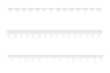 Obraz premium Decorative Website Divider Borders Set with Zigzag and Perforated Edges, Creative Horizontal Web Dividers Collection with Geometric Cutout Styles