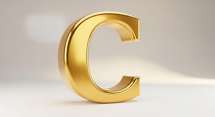Golden Letter C - A Symbol of Elegance and Sophistication.