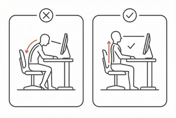 Proper Ergonomics for Computer Workstations Highlighting Correct Posture and Equipment Arrangement for Enhanced Productivity and Health Benefits