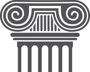 Naklejka premium A black and white image of a column with a spiral design