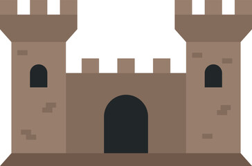 Obraz premium A castle with a large archway and a small window