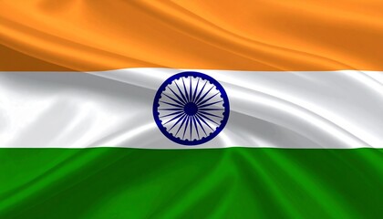 Naklejka premium The Tricolor of Unity: India’s Flag