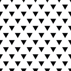 Seamless vector geometric pattern with black triangles on a white background