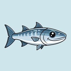 Obraz premium Cartoon Salmon Fish