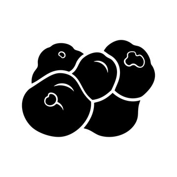 Coprolite Fossil Specimen Black Silhouette Vector Illustration