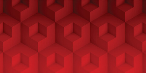Red Geometric Cube Pattern Background For Modern Design, Creative Visuals And Bold Branding