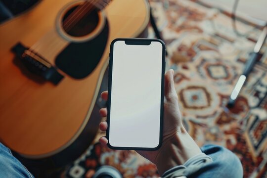 Phone mockup electronics iphone person.