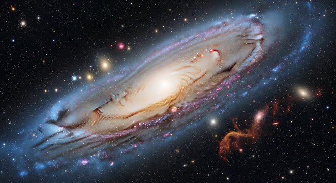 Spectacular Spiral Galaxy NGC 4565 - A Cosmic Masterpiece in the Night Sky.