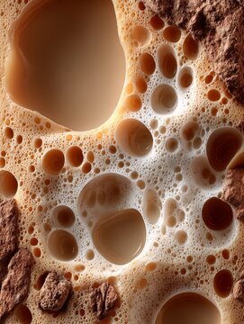 The close‑up view of orange cheese shows a delicate texture, featuring cracks and crevices that suggest artisanal craftsmanship and natural aging