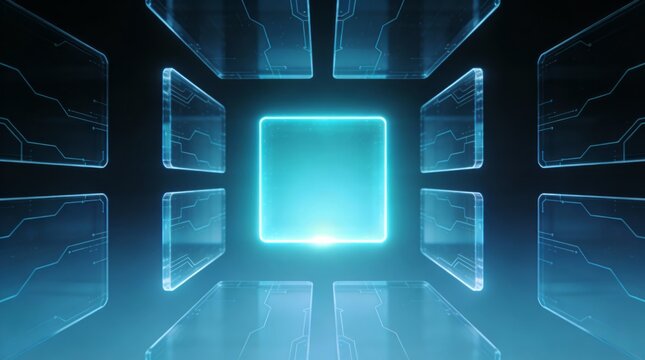 abstract blue background with binary code