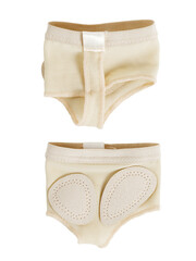 Pads for cushioning the feet are isolated on a white background.