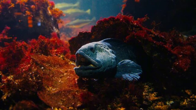 Atlantic Wolffish Underwater