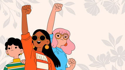 Strong Women, Feminine Empowerment, Girl Power Poster for 8 March