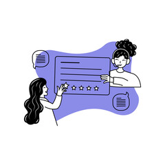 Customer Support Rating Illustration