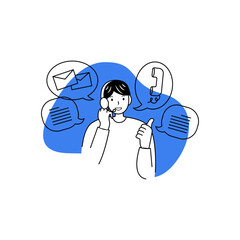 Illustration of Call Center Agent