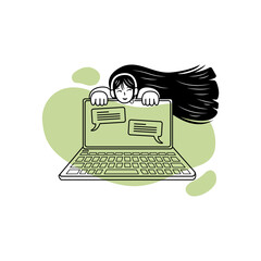 Online Chat Illustration