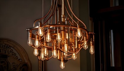 chandelier on the ceiling