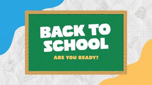 Back To School Modern Trendy Chalkboard Scribbles Title Intro