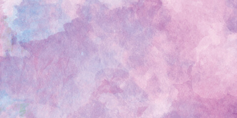 Obraz premium abstract pink watercolor summer cloudy beautiful summer design. purple sky landscaper wallpaper texture background.