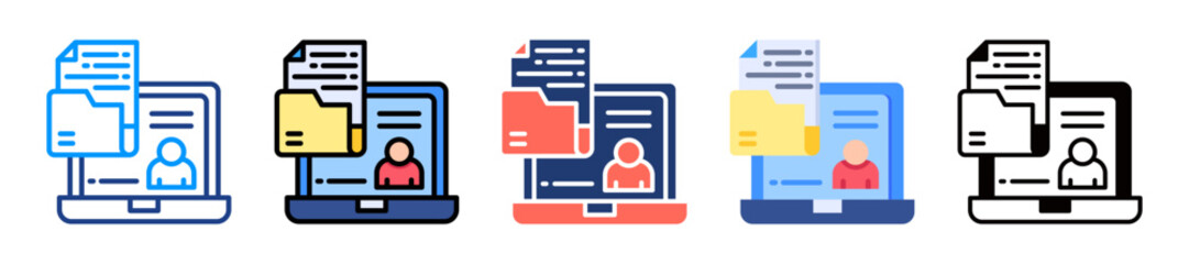 Personal Data Icon Sheet Multiple Style Collection 