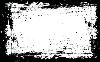 Fototapeta premium Grunge border, grungy, frame, black and white picture frame, dirty, grunge, frame - border, grunge image technique backgrounds textured photographic effect template. 